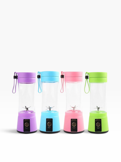 Mini batidoras portátiles El Rocío de 380 ml en colores morado, azul, rosa y verde con carga USB inalámbrica