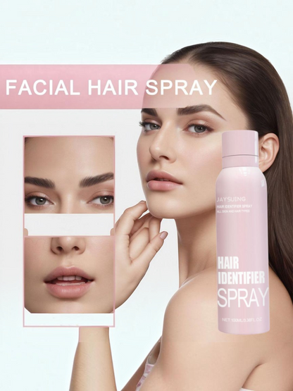 Spray identificador de vello facial El Rocío en envase rosa, ideal para resaltar vello fino antes del dermaplaning.
